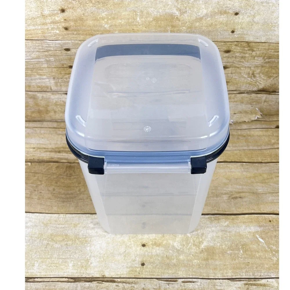 Tupperware Modular Mates Square Signature Line Container #4 Hinged Lid Clear New